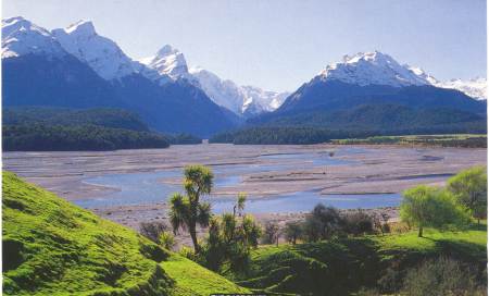 Dart River near Glenorchy, 25 minutes scenic drive fromLittle Paradise Lodge.